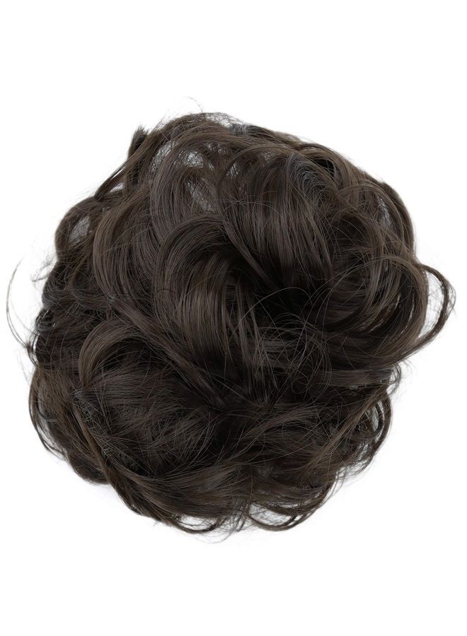 CAISHA بواسطة PRETTYSHOP كعكة مشوشة مع كعكة شعر مجعد وكثيف من ألياف صناعية مقاومة للحرارة بني G6A - Image 1