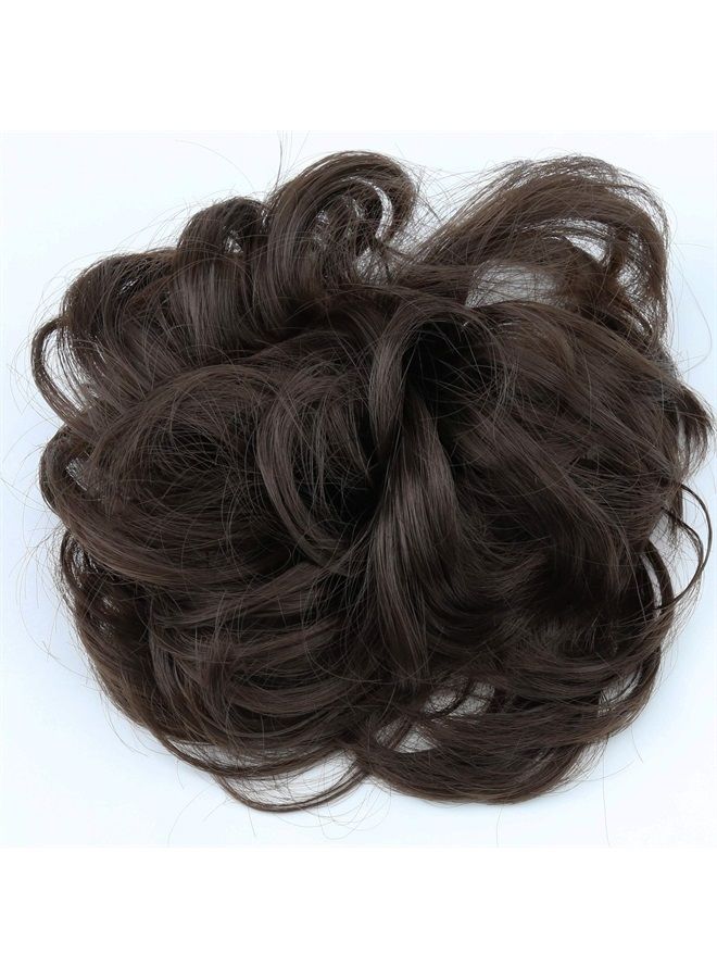 CAISHA بواسطة PRETTYSHOP كعكة مشوشة مع كعكة شعر مجعد وكثيف من ألياف صناعية مقاومة للحرارة بني G6A - Image 4