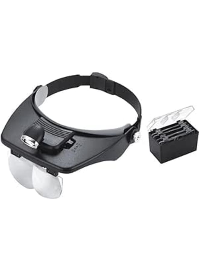 Portable Light Head Magnifying Glasses - With LED