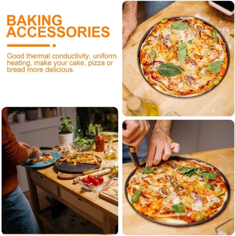 Garneck Air Fryer 8-inch Pizza Pan Baking Tray Non-stick Oven Baking Pan Barbecue Tool for Home Cooking - Image 3