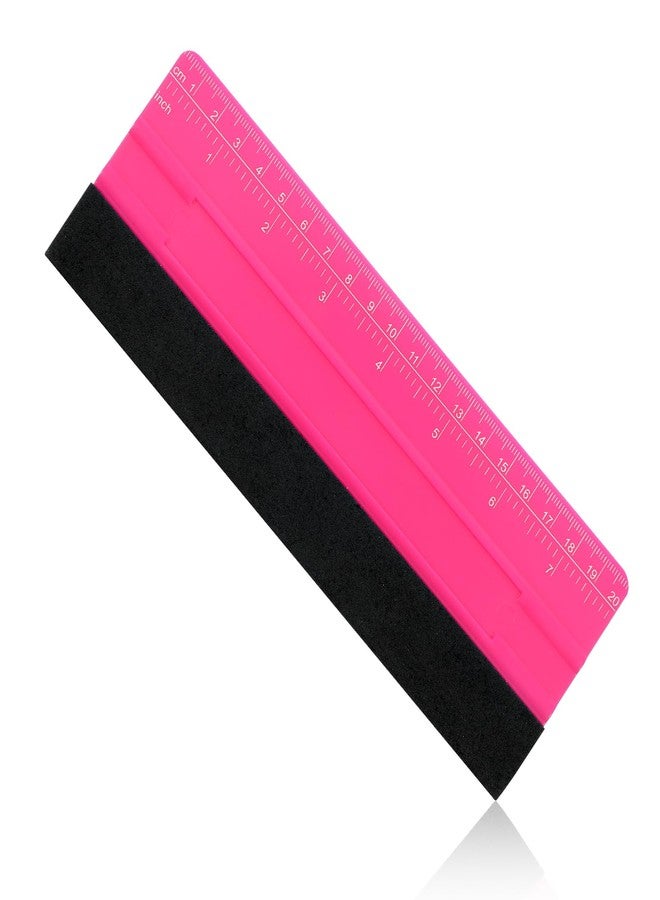 Jxiwfvl Professional Squeegee for Vinyl, Decals, Sticker Paper, Wallpaper, Big Size Wallpaper Smoothing Squeegee with Ruler for Sign Making Graphic Window Tint Film(Pink, 9.5inch) - Image 1
