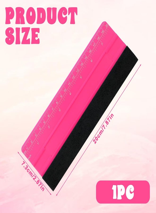 Jxiwfvl Professional Squeegee for Vinyl, Decals, Sticker Paper, Wallpaper, Big Size Wallpaper Smoothing Squeegee with Ruler for Sign Making Graphic Window Tint Film(Pink, 9.5inch) - Image 2