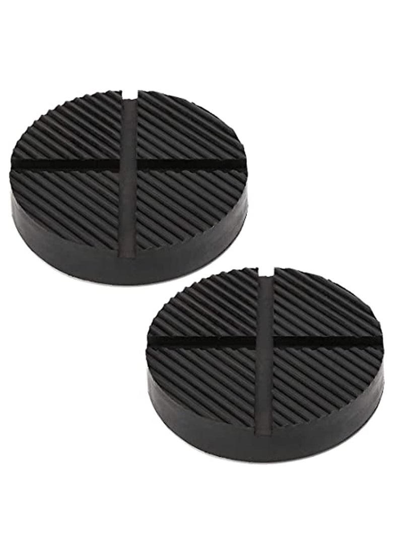 SYOSI 125mm Universal Floor Jack Rubber Pad Jack Pad Adapter Pinch Weld Side Frame Rail Protector Puck/Pad Maximum Load Bearing 3 Ton Soft Rubber Surface (2 Pack)  - Image 1