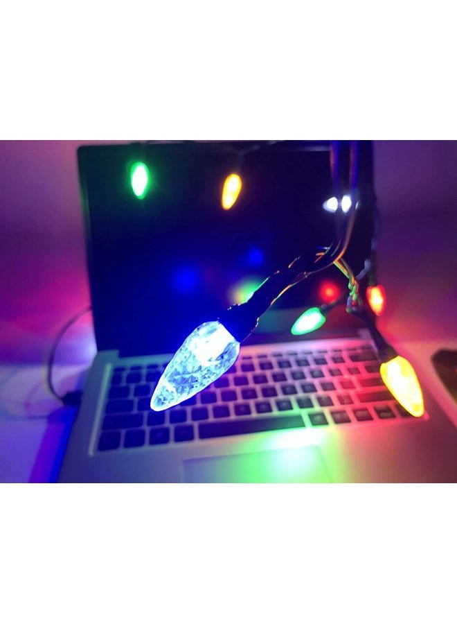 PDTXCLS Holiday LED Christmas Lights Charging Cable, USB and Bulb Charger, 50 Inch 10 LED Multicolor Christmas Cable for Phone 5 5s 6 6plus 6s 6s Plus 7 7plus 8 8plus X XR XS XS Max 11Pro Max etc (2pcs) - Image 4