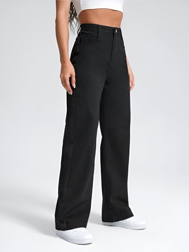 Ben Martin Baggy Jeans for Women || Women,s Loose Jean Pants || Oversized Jean's for Women's || Wide Leg Jean,s for Woman || Casual Jins for Woman's || Loose Jin Pant for Woman,s Black - 32 - Image 2