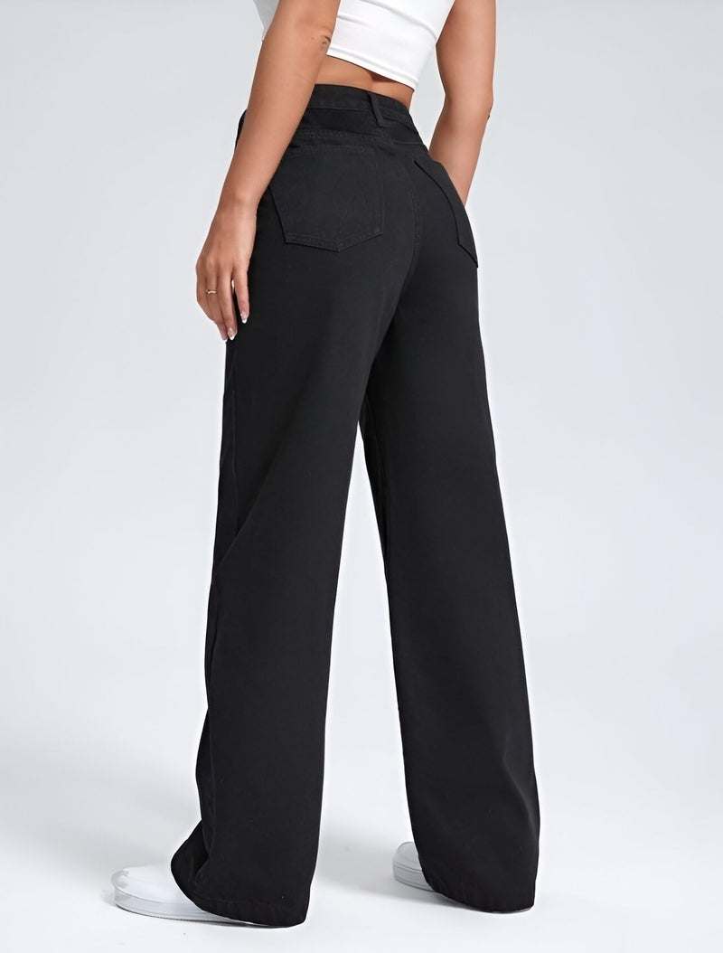 Ben Martin Baggy Jeans for Women || Women,s Loose Jean Pants || Oversized Jean's for Women's || Wide Leg Jean,s for Woman || Casual Jins for Woman's || Loose Jin Pant for Woman,s Black - 32 - Image 4