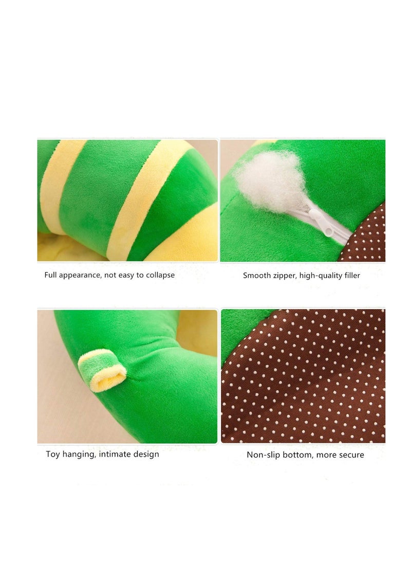 BAIG Plush Baby Seat Soft Stuffed Infant Learn Sit Sofa Chair Safe Baby Feeding Seat for Lunch Dinner Plush Educational Toys - Image 3