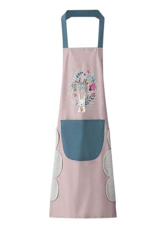 Bonsenkitchen Pack of 1 Assorted | Waterproof Kitchen Apron for Women with Big Front Pocket Hand-Wiping Towel | Comfortable Wear-Resistant Chef Apron for Cooking | One Size Fits Most(Medium) - Image 1