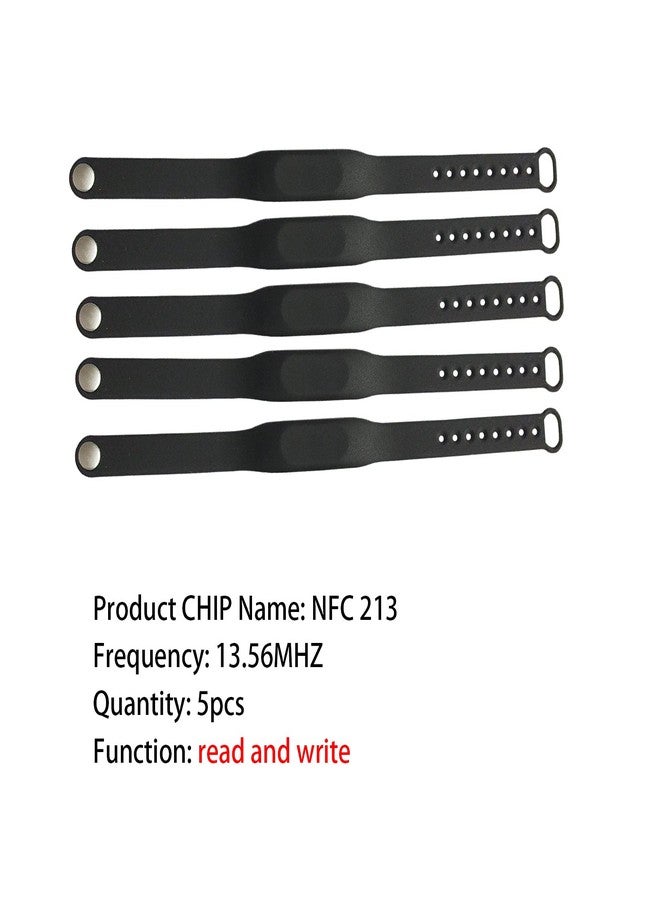 سوار معصم/سوار سيليكون من نوع HECERE NFC Forum Type 2 ISO 14443A 213 168 بايت (عبوة من 5 قطع) - Image 4