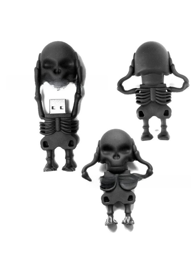 Generic Cartoon USB Flash Disk 3.0 & 2.0 Human Organ Skeleton Skull 64G Halloween Gift Skull Skull Skull USB Flash Disk-Color:2.0 Jumping Ghost-Capacity:32GB  - Image 4