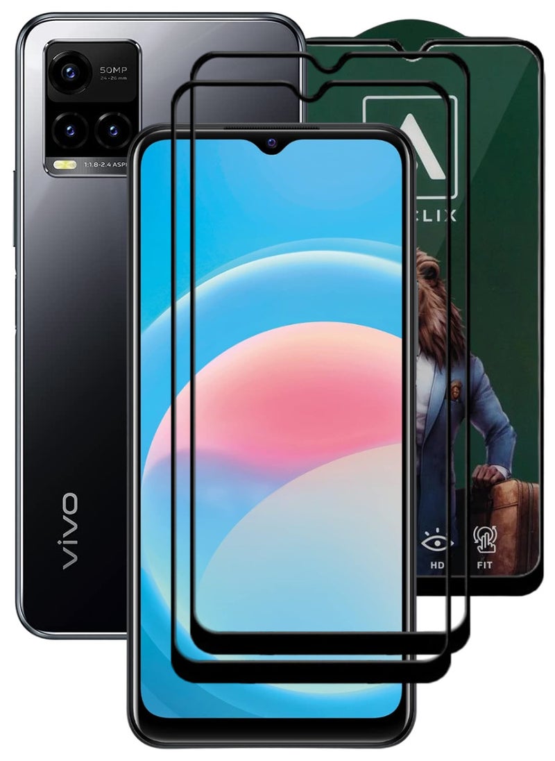 ACLIX 2 Pieces Antistatic ESD Dustproof Premium Quality High Definition Tempered Glass Screen Protector Designed For vivo Y33s - Image 1