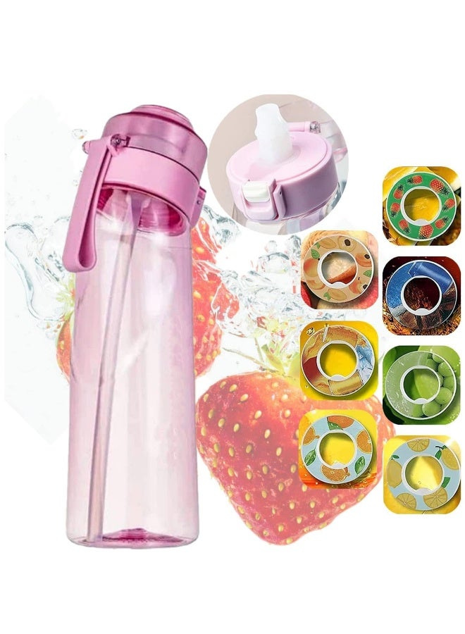 BPA-Free Sports Water Bottle Set with 650ML Capacity, Includes 7 Flavor Pods for Sugar-Free Fruit Infused Hydration, Perfect for Active Lifestyles. - Image 1