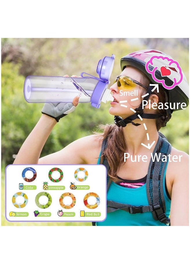 BPA-Free Sports Water Bottle Set with 650ML Capacity, Includes 7 Flavor Pods for Sugar-Free Fruit Infused Hydration, Perfect for Active Lifestyles. - Image 2