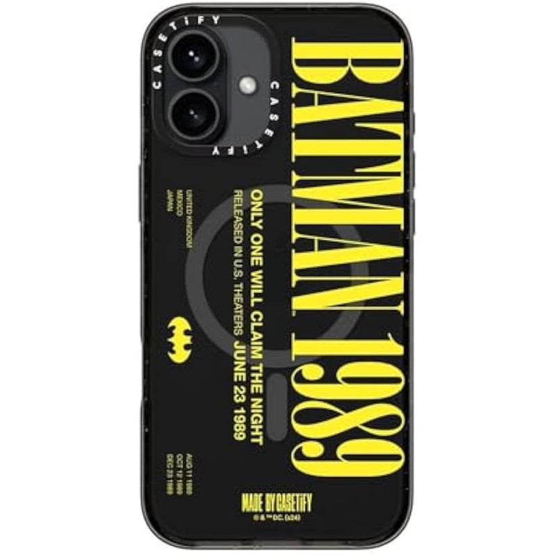 كاستيفي CASETiFY Impact iPhone 16 Plus Case 【Batman Co-Lab / 4X Military Grade Drop Tested / 8.2ft Drop Protection/Compatible with Magsafe】 - Batman 1989 - Clear Black - Image 5