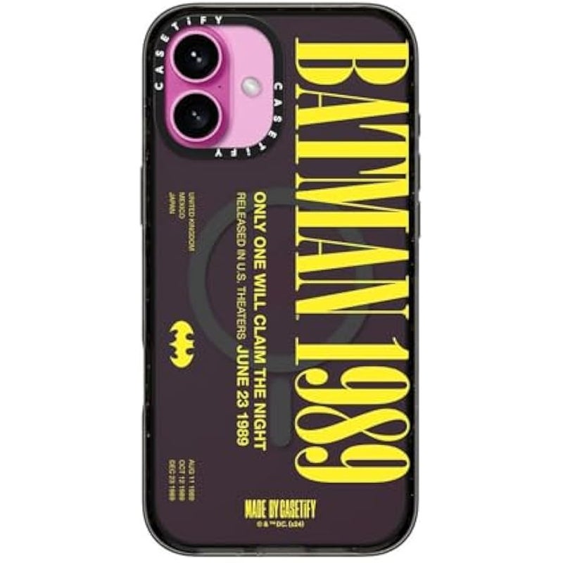 كاستيفي CASETiFY Impact iPhone 16 Plus Case 【Batman Co-Lab / 4X Military Grade Drop Tested / 8.2ft Drop Protection/Compatible with Magsafe】 - Batman 1989 - Clear Black - Image 2