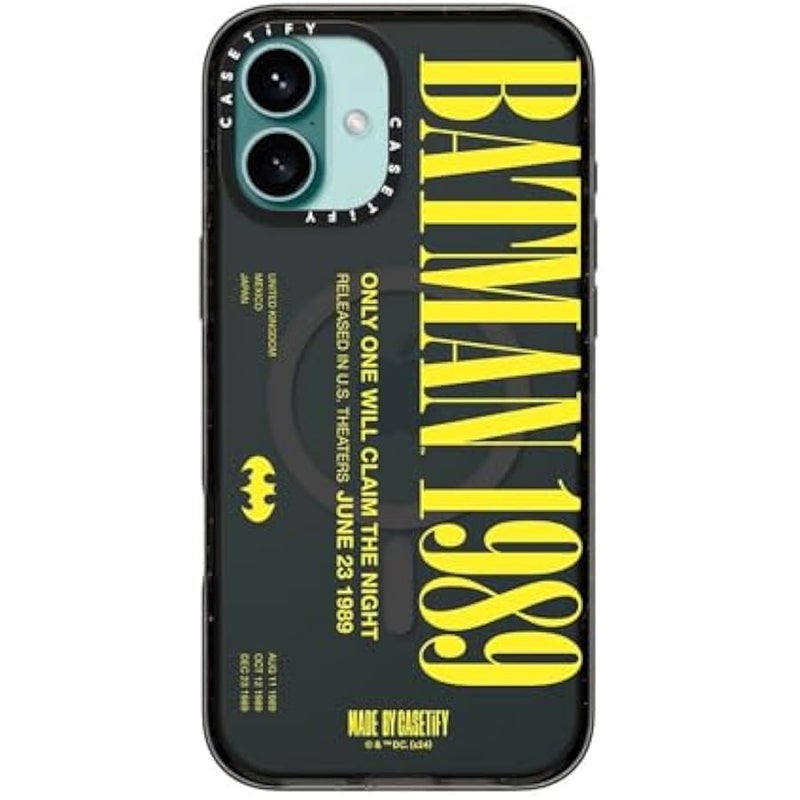 كاستيفي CASETiFY Impact iPhone 16 Plus Case 【Batman Co-Lab / 4X Military Grade Drop Tested / 8.2ft Drop Protection/Compatible with Magsafe】 - Batman 1989 - Clear Black - Image 4