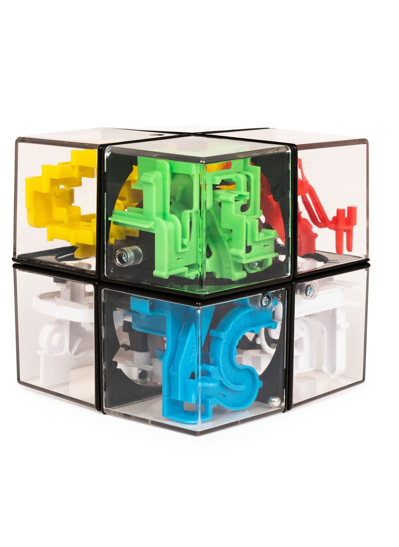 KASTWAVE - Rubik’s Perplexus Hybrid 2 x 2 3D Maze Game Brain Teaser Fidget Toy Puzzle Ball Challenging Puzzle Maze Skill Game Easy Toy Gift Idea for Adults and Kids Ages 8 and Up - Image 1