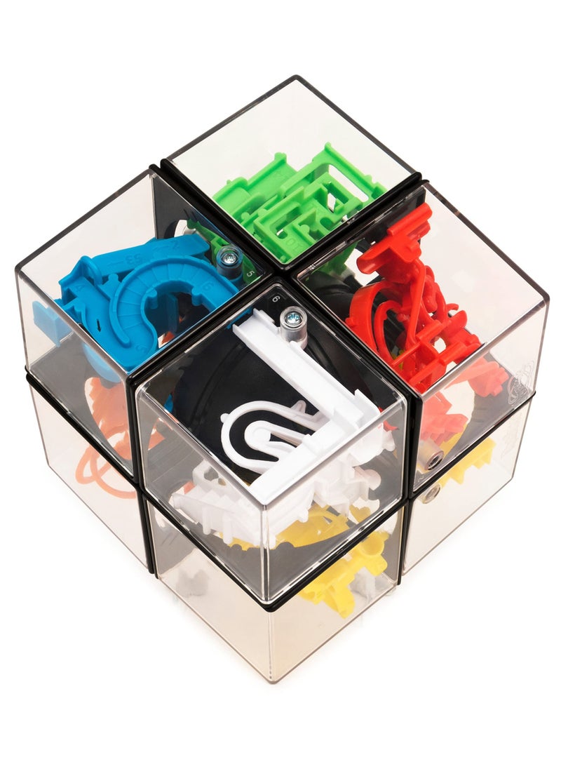 KASTWAVE - Rubik’s Perplexus Hybrid 2 x 2 3D Maze Game Brain Teaser Fidget Toy Puzzle Ball Challenging Puzzle Maze Skill Game Easy Toy Gift Idea for Adults and Kids Ages 8 and Up - Image 1
