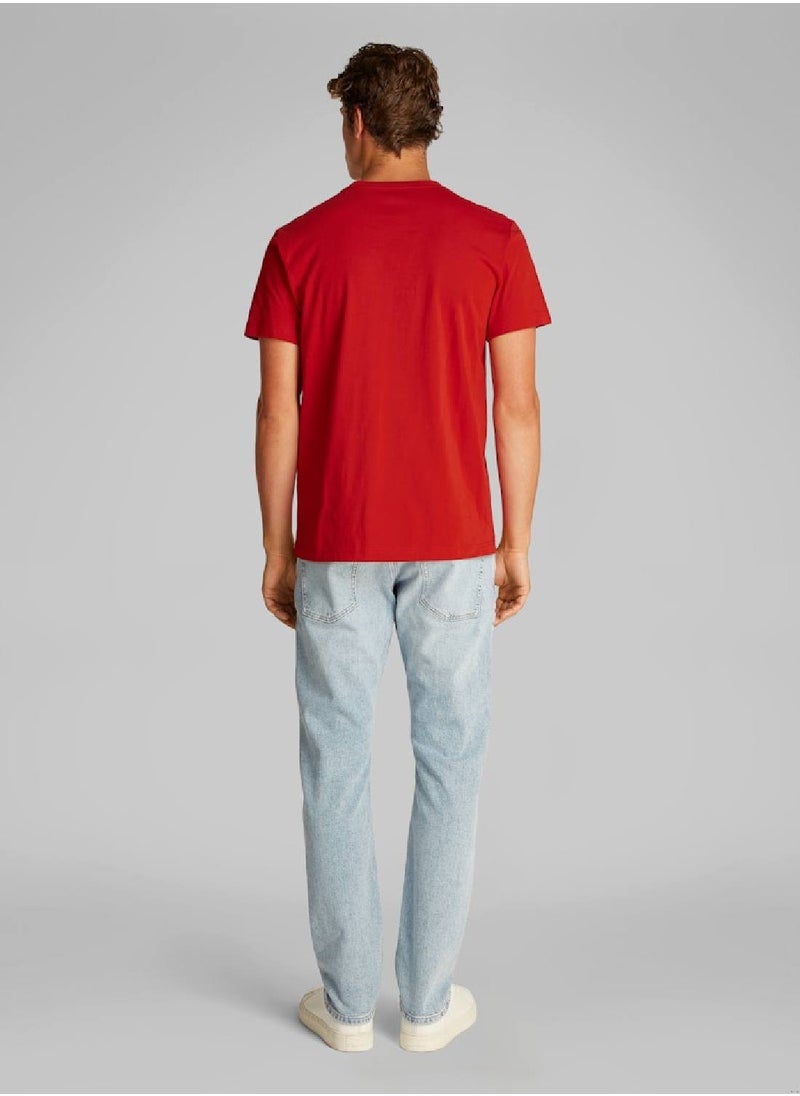 Calvin Klein Jeans Men's Graphic T-Shirt - Cotton, Red  - Image 3