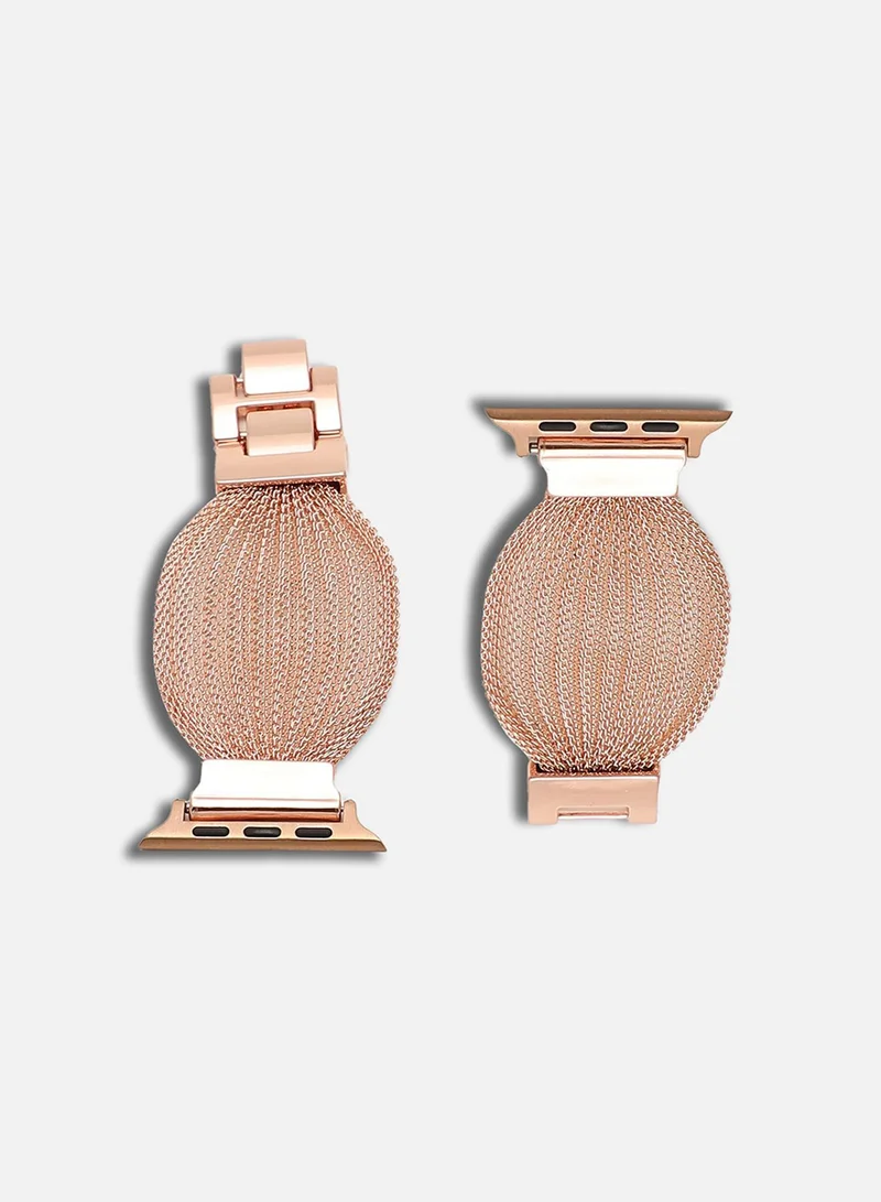 Haute Sauce  Solid Stainless Steel Apple Watch Strap For Women | 42mm/44mm/45mm for Women | Best Price UAE