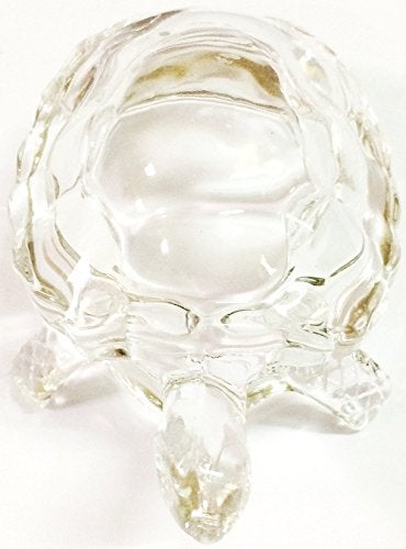 ASTRODIDI Crystal Glass Tortoise Kachua Turtle for Vaastu and Feng Shui (Standard, White) - Image 2