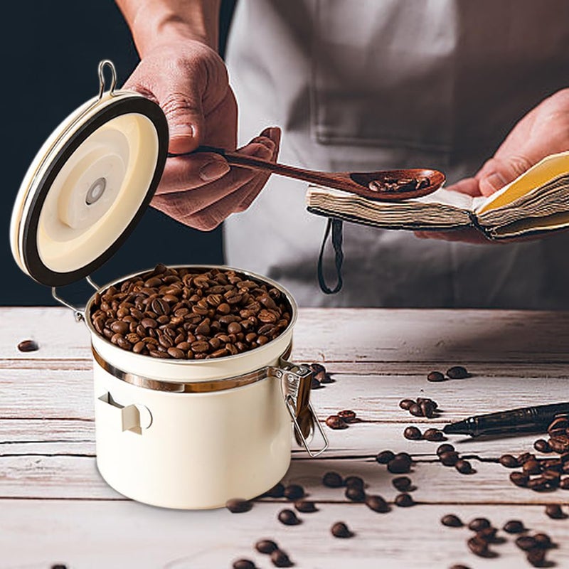 Restynic Stainless Steel Coffee Canister, 40 fl oz, Airtight Lid with CO2 Valve, Perfect for Bean, Ground & Tea Storage - Coffee Lovers Essential - Image 2