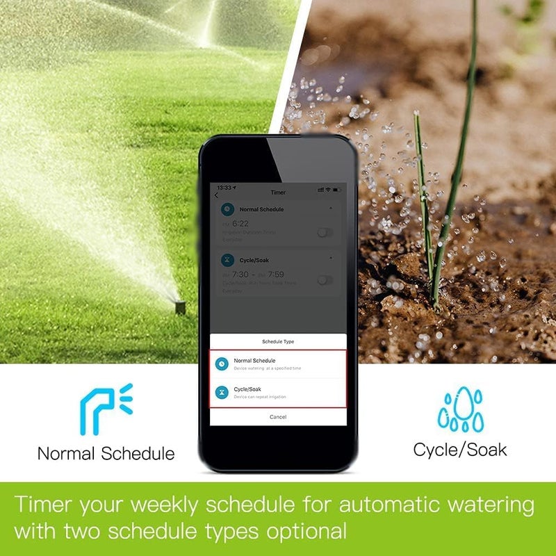 Foloose Automatic Watering Timer Intelnt Tuya APP BT Delay Programmable Irrigation Timer with Automatic and Manual Watering Need to be Compatible with Alexa and Wse Google Home Voice Control with the Gateway - Image 3