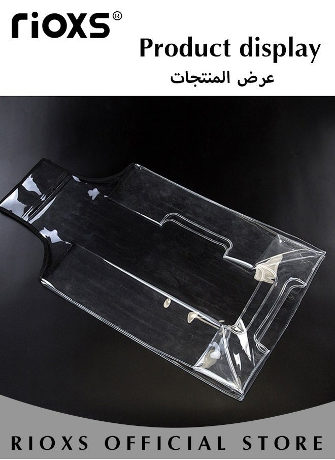 RIOXS Clear Luggage Cover,Premium PVC Luggage Protector,20 Inch Transparent Travel Luggage Protector For Wheeled Suitcase,Waterproof Dustproof & Anti-Scratch Suitcase Covers-Thickness 0.2mm,20 Inch  - Image 2