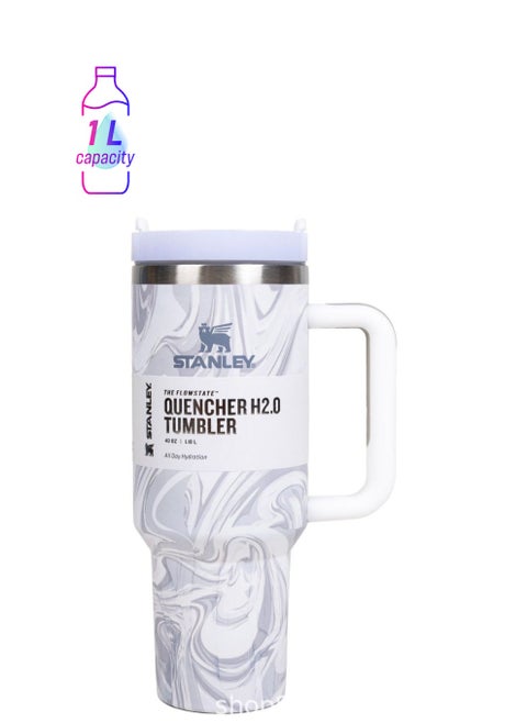 Stainless Steel Vacuum Insulated Tumbler with Lid and Straw for Water, Iced Tea or Coffee, Smoothie More 40oz