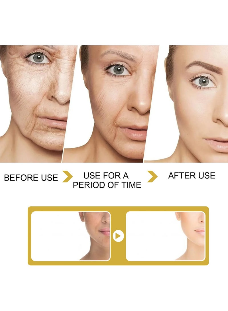 EELHOE 24K Gold Face Serum Fade Dark Circles Fine Line Anti Aging Cream Smoothing Nourishes Firming Lifting Brighten Skin Care Essence - Image 4