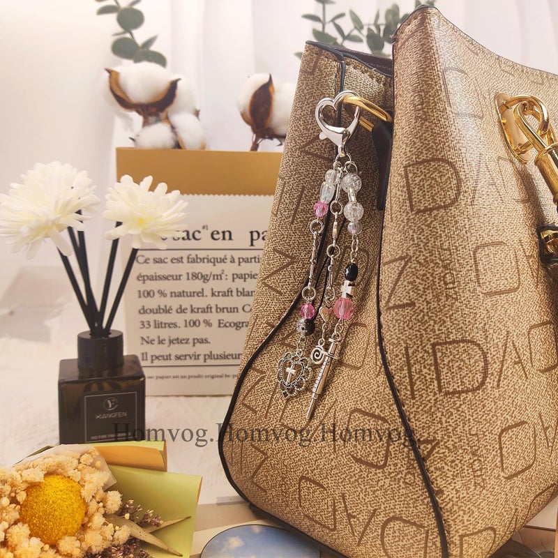 cioatu Cute Keychain Aesthetic Y2K Keychain Accessories Heart Butterfly Strawberry Bear Key Chain for Keys Bags Women Gifts - Image 5