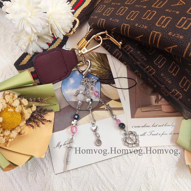 cioatu Cute Keychain Aesthetic Y2K Keychain Accessories Heart Butterfly Strawberry Bear Key Chain for Keys Bags Women Gifts - Image 4
