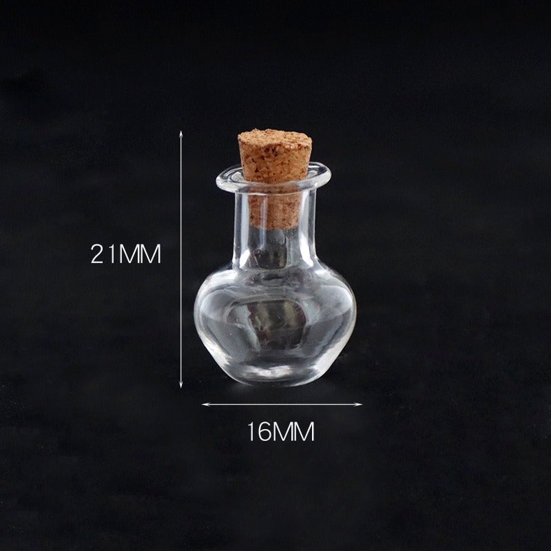 Diy Shape Small Bottle Mini Glass Bottle Drift Bottle Wishing Bottle Perfume Bottle Mobile Phone Pendant Lanyard Pendant Accessories - Image 1