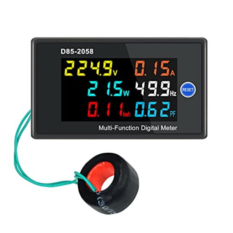 Eacam Multi-Function Single Phase Digital Meter LCD Display AC Voltage AC Current Power Frequency Electric Energy Power Factor Measurement Meter Monitor - Image 1