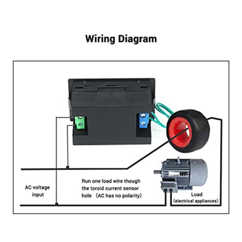 Eacam Multi-Function Single Phase Digital Meter LCD Display AC Voltage AC Current Power Frequency Electric Energy Power Factor Measurement Meter Monitor - Image 5