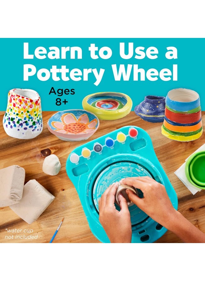 FABER-CASTELL - Faber-Castell Pottery Studio - Kids Pottery Wheel Kit for Ages 8+, Complete Pottery Wheel and Painting Kit for Beginners, 3 lbs of Sculpting Clay and Tools - Image 1