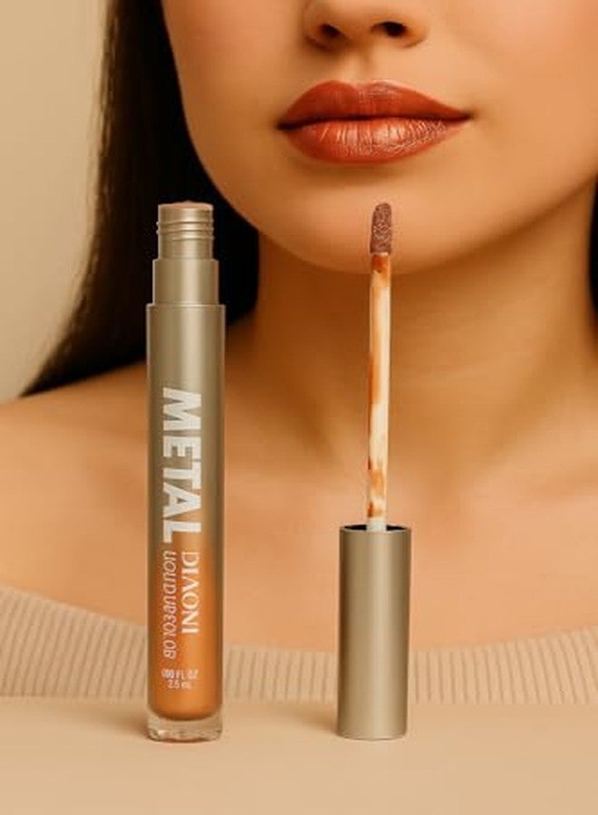 MEGAGA USA Metal Diaoni Liquid Lip Color - Rich Pigment, Metallic Gloss, Non-Drying Formula with All-Day Comfort Wear - Image 3