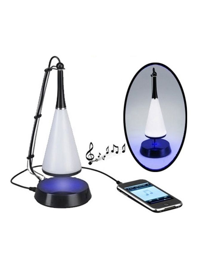 NIBEMINENT Multifunctional Touch Sensor USB LED Desk Lamp + Mini Bluetooth V4.0 Speaker Black/White 28x10x10cm - Image 1