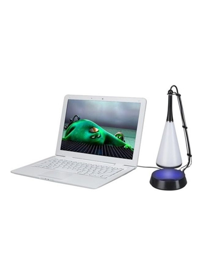 NIBEMINENT Multifunctional Touch Sensor USB LED Desk Lamp + Mini Bluetooth V4.0 Speaker Black/White 28x10x10cm - Image 3