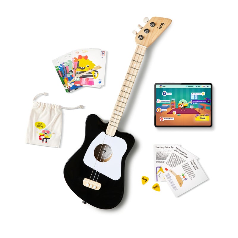 Loog Mini Acoustic kids Guitar for Beginners 3strings Ages 3 Learning app and lessons included - Image 2