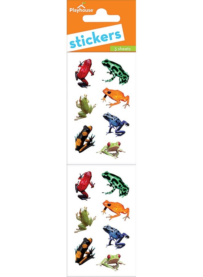 Playhouse Pack Of Three Perforated Sticker Halfsheets For Crafts Trading & Collecting Rainforest Frogs 1 Pack - Image 4