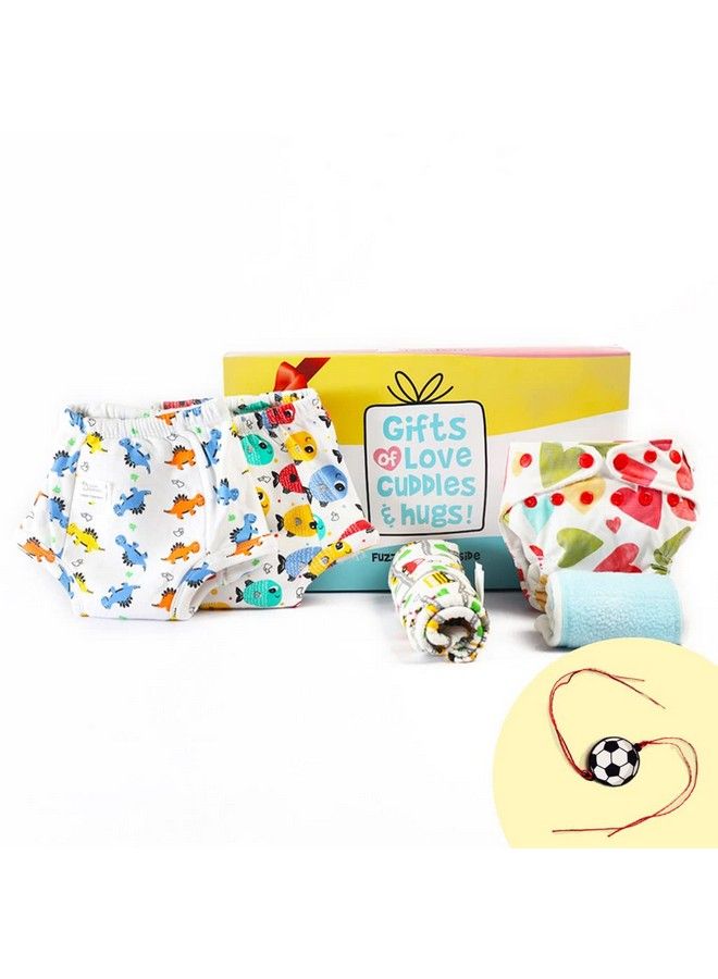 Superbottoms Rakhi Gift For Kids ; Combo Pack Of 1 Freesize Uno 3 Padded Underwear & 1 Eco Friendly Rakhi For Kids; Gifts For Raksha Bandhan; 1 Year Old Baby Gift; Best Rakhi For Brother With Gift - Image 1