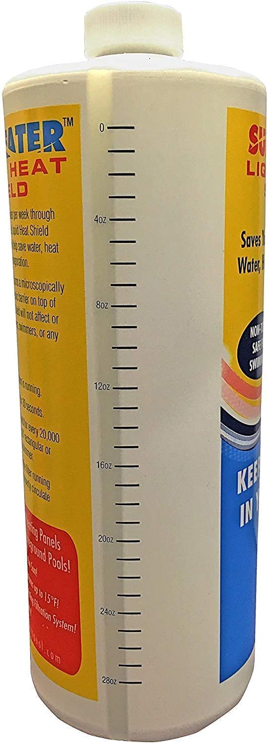 Sunheater Liquid Solar Blanket for Pools, Cover Free Liquid Heat Shield, Non-Toxic and Safe for Swimmers, Reduces Heat Loss, Chemical Loss and Water Evaporation, New and Improved Formula, 32 oz Bottle - Image 4
