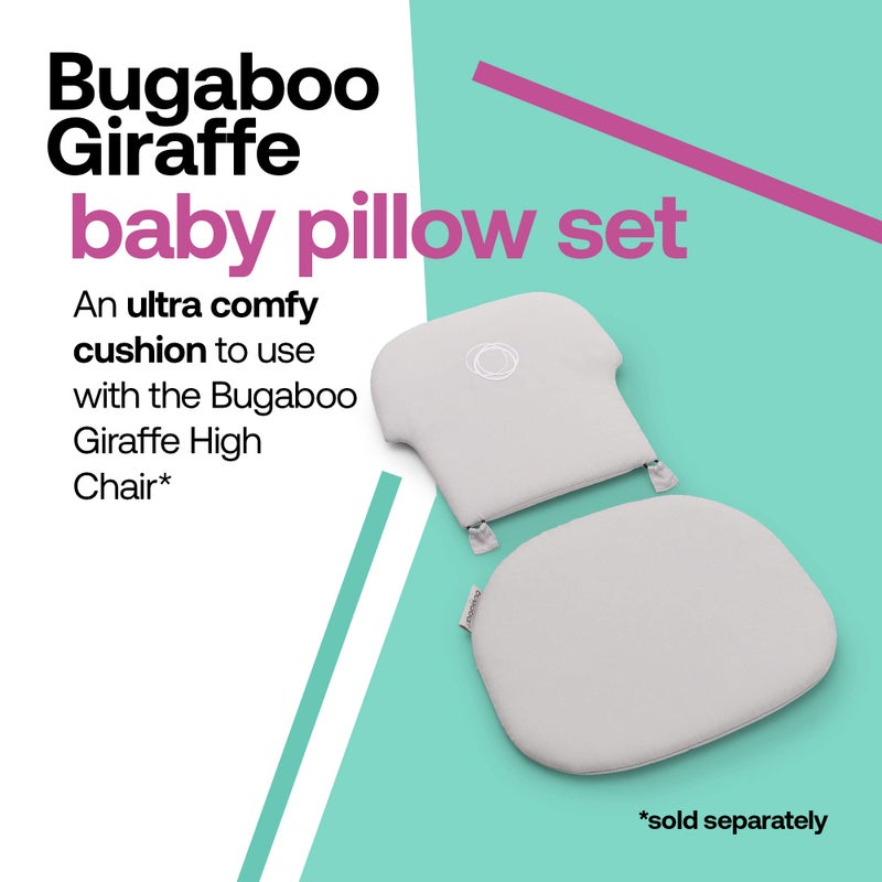 Bugaboo Giraffe Baby Pillow Set for Giraffe Chair Baby Set, Backrest and Seat, Arctic White - Image 2