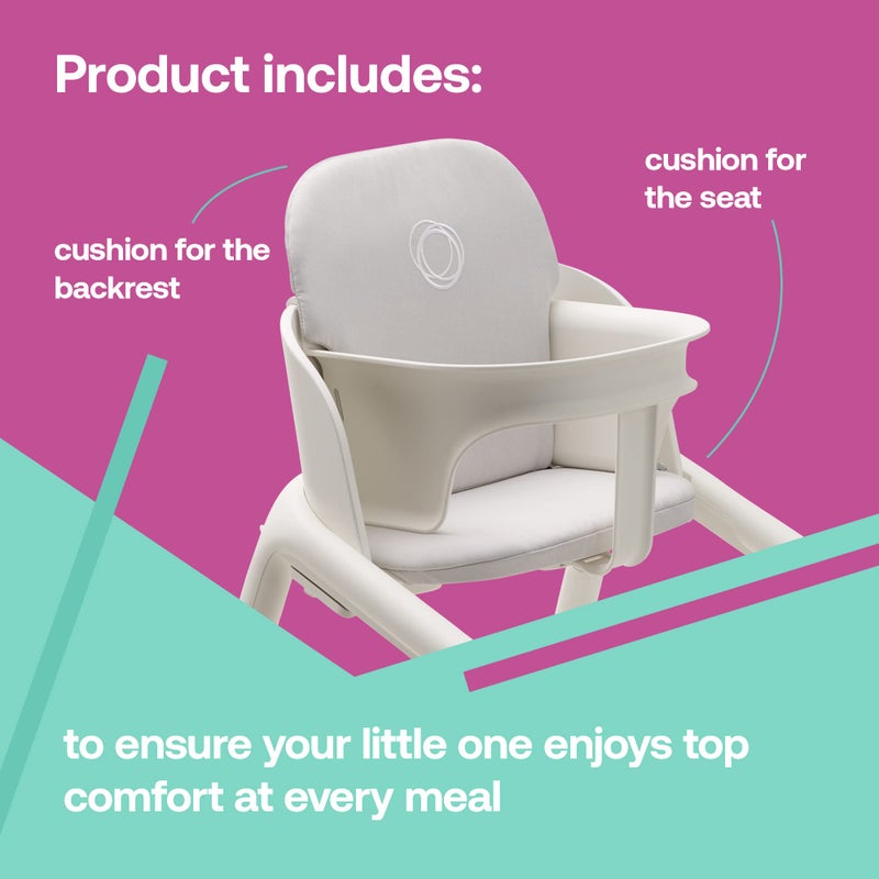 Bugaboo Giraffe Baby Pillow Set for Giraffe Chair Baby Set, Backrest and Seat, Arctic White - Image 3