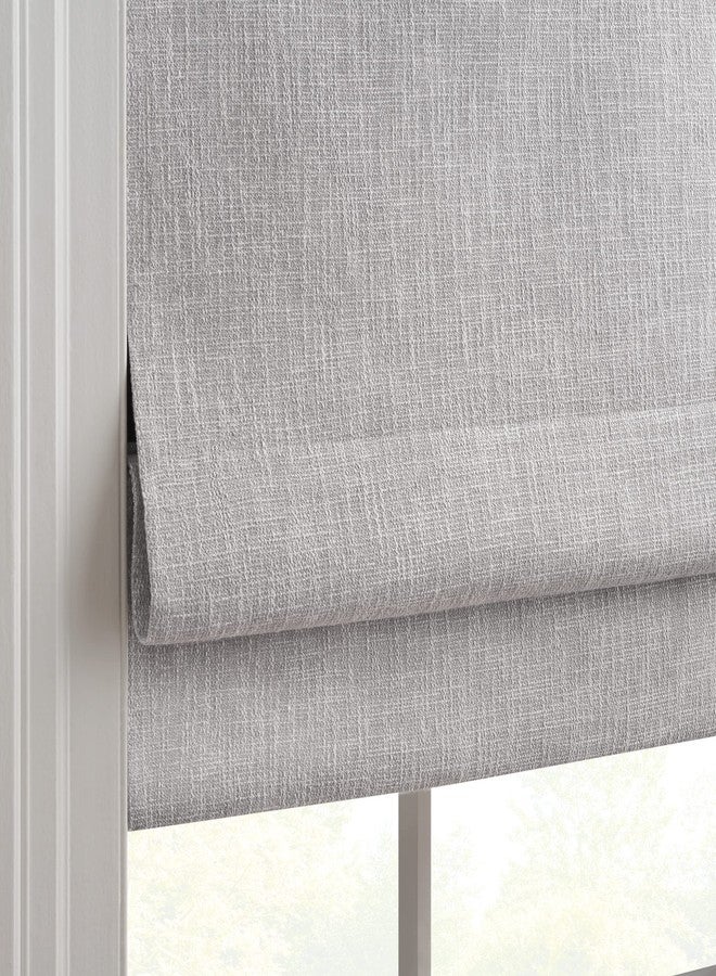 ECLIPSE Drew Noise Reducing Blackout Cordless Lined Window Roman Shade for Living Room, 27 in x 64 in, Smoke Grey - Image 4