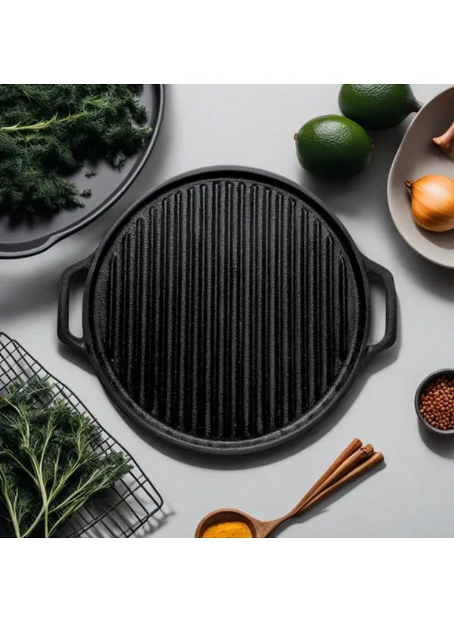ALMA - Double-Sided Circular Cast Iron Grill 1 Count - Image 1