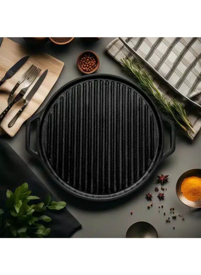 ALMA - Double-Sided Circular Cast Iron Grill 1 Count - Image 1