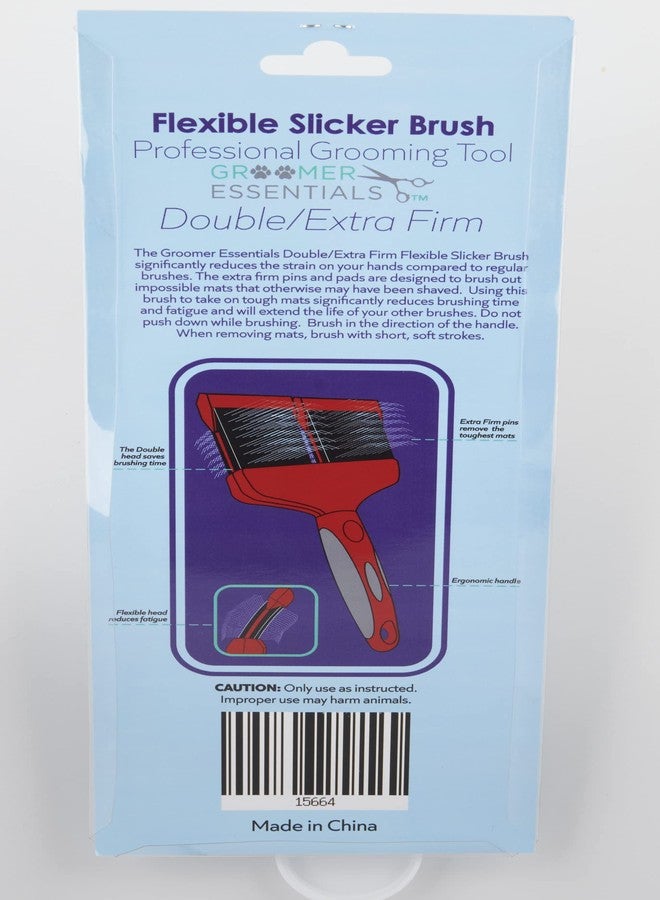 Groomer Essentials Flexible Slicker Brush - Double/Extra Firm - Image 3