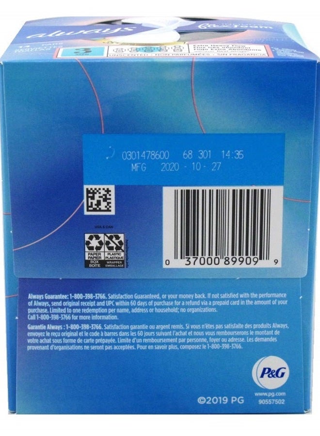 Always وسادات حجم 3 إنفينيتي مع فوم فليكس (14 قطعة) تدفق ثقيل إضافي (عبوة من 2) - Image 4